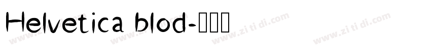 Helvetica blod字体转换